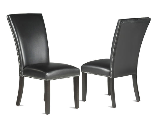 Finley Black PU Side Chair (Pack of 2)