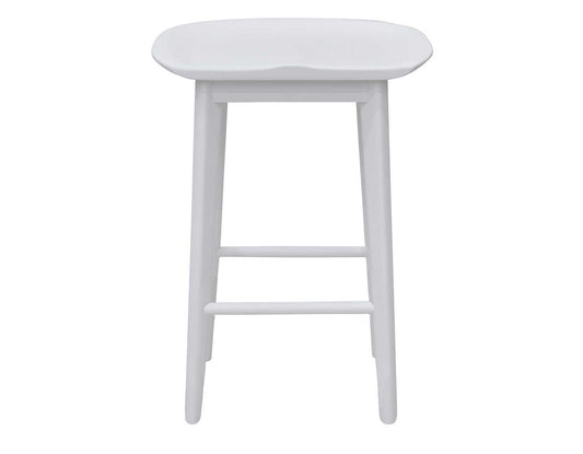 Hilton 24" Backless Counter Stool, White