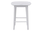 Hilton 24" Backless Counter Stool, White