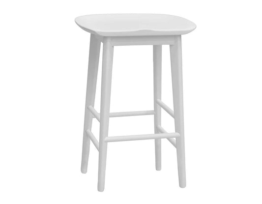 Hilton 24" Backless Counter Stool, White