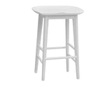 Hilton 24" Backless Counter Stool, White