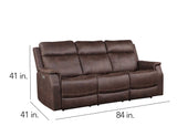 Valencia Dual-Power Reclining Sofa, Walnut