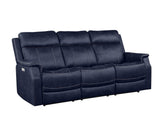Valencia 3-Piece Dual-Power Ocean Blue Reclining Set (Sofa, Loveseat & Chair)
