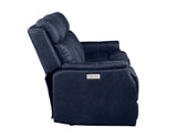 Valencia 3-Piece Dual-Power Ocean Blue Reclining Set (Sofa, Loveseat & Chair)