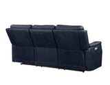 Valencia 3-Piece Dual-Power Ocean Blue Reclining Set (Sofa, Loveseat & Chair)