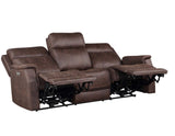 Valencia 3-Piece Dual-Power Walnut Reclining Set (Sofa, Loveseat & Chair)