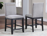 Yves 24" Counter Stool, Grey Upholstered