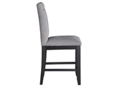 Yves 24" Counter Stool, Grey Upholstered