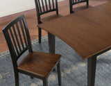 Joplin Solid Wood Farmhouse Chair, Walnut and Ebony Finish