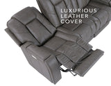 Daniel Triple Power Home Theater Leather Recliner with Built-in Speakers