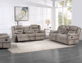 Abilene 3-Piece Manual Reclining Set, Tan