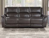 Alexandria 3-Piece Leather Reclining Set Sofa, Loveseat, Recliner, Chocolate