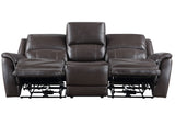 Alexandria 3-Piece Leather Reclining Set Sofa, Loveseat, Recliner, Chocolate