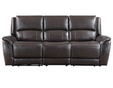 Alexandria 3-Piece Leather Reclining Set Sofa, Loveseat, Recliner, Chocolate