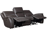 Alexandria 3-Piece Leather Reclining Set Sofa, Loveseat, Recliner, Chocolate