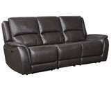 Alexandria Power Leather Reclining Sofa, Chocolate