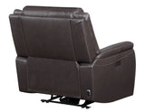 Alexandria 3-Piece Leather Reclining Set Sofa, Loveseat, Recliner, Chocolate