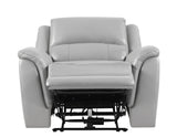 Alexandria Leather Power Recliner, Stone