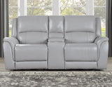 Alexandria 3-Piece Leather Reclining Set Sofa, Loveseat, Recliner, Stone
