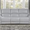 Alexandria Leather Power Reclining, Stone