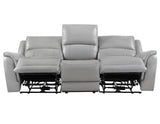 Alexandria Power Leather Reclining Sofa, Stone