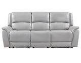 Alexandria Power Leather Reclining Sofa, Stone