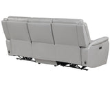 Alexandria Power Leather Reclining Sofa, Stone