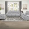 Alexandria Leather Power Reclining, Stone
