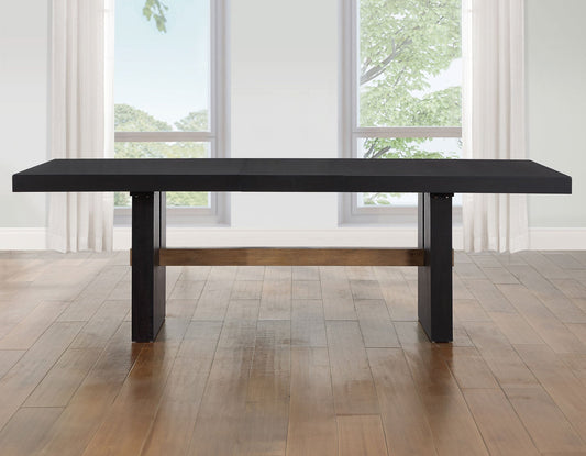 Aubrey 78-96" Table w/18-inch Leaf, Black