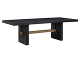 Aubrey Black 7-Piece 78-96" Dining Set