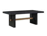 Aubrey Black 7-Piece 78-96" Dining Set