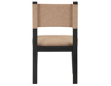 Aubrey Side Chair, Camel Vegan Leather with Black wood finish