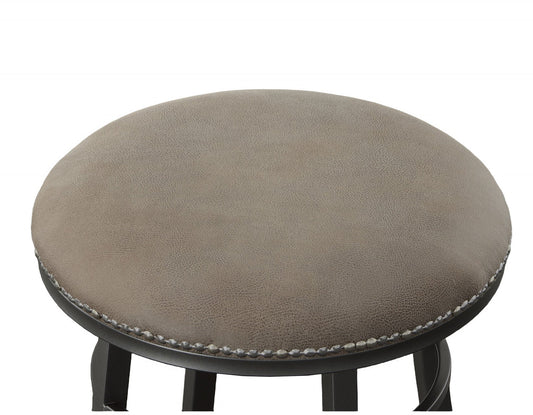 Bali 24" Backless Counter Stool, Swivel, Gray