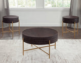 Bobbi 3-Piece Round Solid Wood Table Set