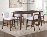 Canton 5-Piece 72" Counter Dining Set with Upholstered Counter Chairs