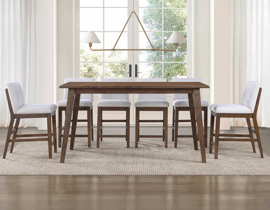 Canton 5-Piece 72" Counter Dining Set with Upholstered Counter Chairs