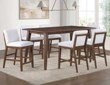 Canton 5-Piece 72" Counter Dining Set with Upholstered Counter Chairs
