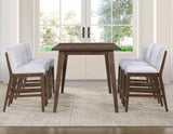 Canton 5-Piece 72" Counter Dining Set with Upholstered Counter Chairs
