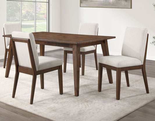 Canton 5-Piece 72" Upholstered Side Chair Dining Set