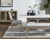 Carena 5-Piece White Marble Dining Set (Table & 4 Side Chairs)