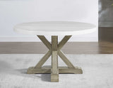 Carena 5-Piece 52-inch Round White Marble Dining Set (Table & 4 Side Chairs)