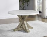 Carena 5-Piece 52-inch Round White Marble Dining Set (Table & 4 Side Chairs)