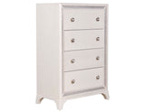 Cassie Illuminating 5-Drawer Chest, Shimmering Pearl Finish