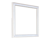 Cassie Illuminating Glam Dresser and Mirror, Shimmering Pearl Finish