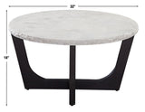Chrissy 3-Piece Round White Marble Top Table Set