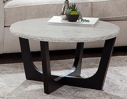 Chrissy 32″ Solid White Marble Top Coffee Table