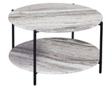 Coleen Sanwar Green Marble 32″ Round Cocktail Table