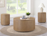 Colvin 18" Round End Table, Toffee Finish