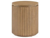 Colvin 18" Round End Table, Toffee Finish