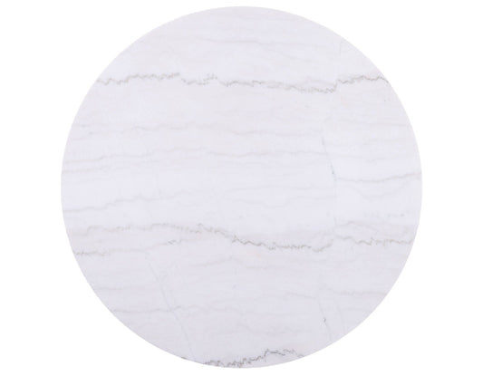 Colvin 3-Piece White Marble Top Table Set, Toffee Finish